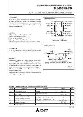 M54567FP Datasheet PDF Mitsumi