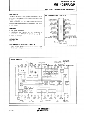 M51403GP Datasheet PDF Mitsumi