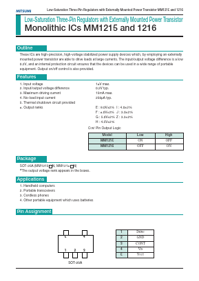 MM1215HN Datasheet PDF Mitsumi