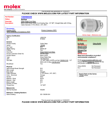 5522W Datasheet PDF Molex Connectors