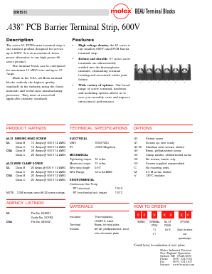 6354-47 Datasheet PDF Molex Connectors