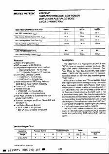 V53C104FK80 Datasheet PDF Mosel Vitelic Corporation 