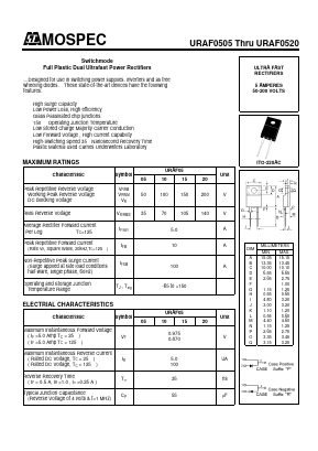 URAF0505 Datasheet PDF Mospec Semiconductor