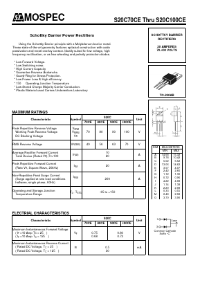 S20C90CE Datasheet PDF Mospec Semiconductor