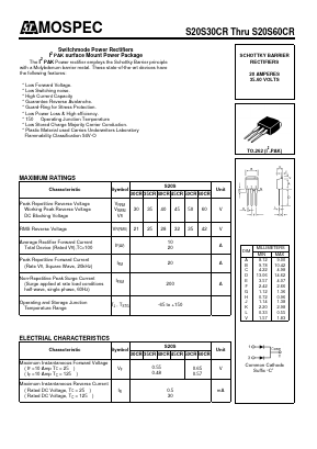 S20S40CR Datasheet PDF Mospec Semiconductor