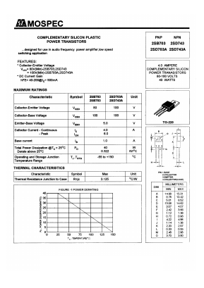D703A Datasheet PDF Mospec Semiconductor