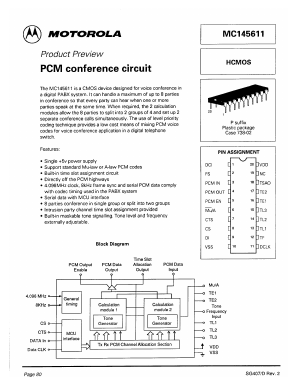 MC145611P Datasheet PDF Motorola => Freescale