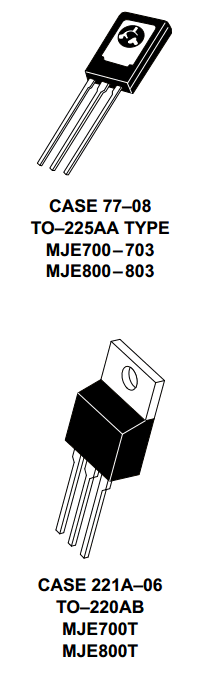 MJE800 Datasheet PDF Motorola => Freescale