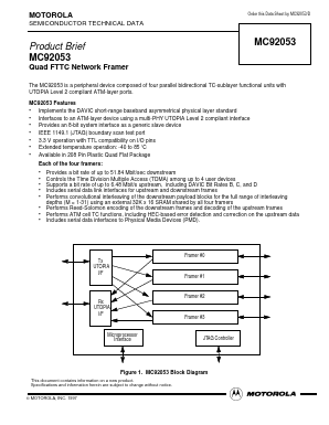 MC92053CN Datasheet PDF Motorola => Freescale