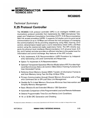 MC68605 Datasheet PDF Motorola => Freescale
