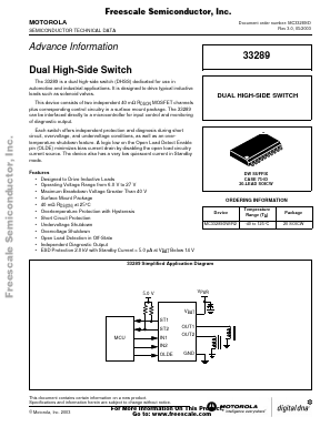 MC33289DW Datasheet PDF Motorola => Freescale