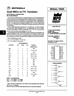 MC10525F Datasheet PDF Motorola => Freescale