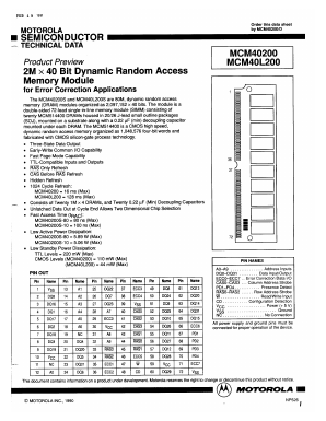 MCM40L200SG80 Datasheet PDF Motorola => Freescale