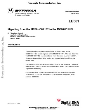 EB381D Datasheet PDF Motorola => Freescale