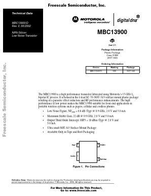 MBC13900/D Datasheet PDF Motorola => Freescale