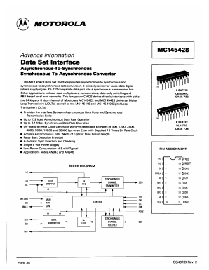 MC145428 Datasheet PDF Motorola => Freescale