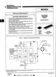 MC34010 Datasheet PDF Motorola => Freescale