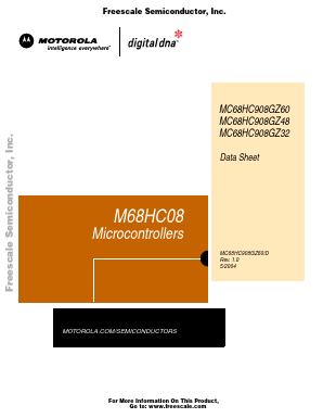 MC908GZ32VFU Datasheet PDF Motorola => Freescale