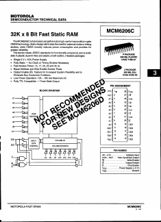 MCM6206CP15R2 Datasheet PDF Motorola => Freescale