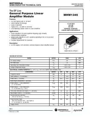 MHW1345 Datasheet PDF Motorola => Freescale