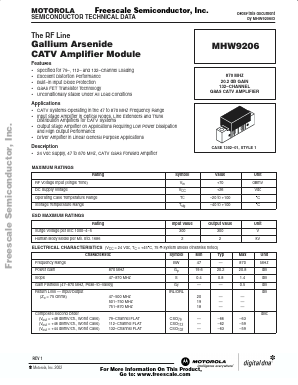 MHW9206 Datasheet PDF Motorola => Freescale