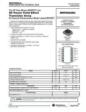 MRF9002R2 Datasheet PDF Motorola => Freescale