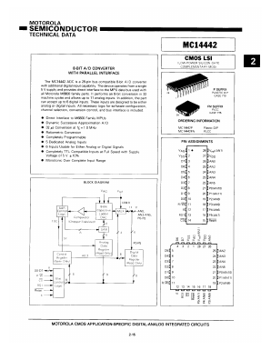 MC14442FN Datasheet PDF Motorola => Freescale
