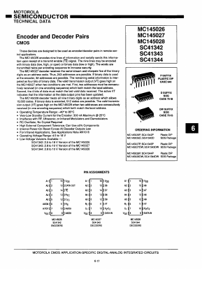 SC41343 Datasheet PDF Motorola => Freescale