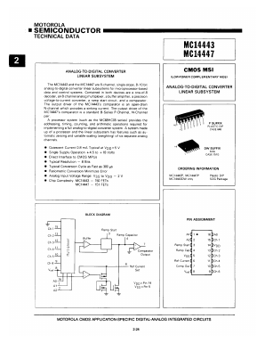 MC14447 Datasheet PDF Motorola => Freescale