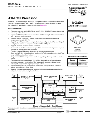 MC92500ZQ Datasheet PDF Motorola => Freescale