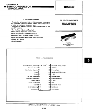 TDA3330 Datasheet PDF Motorola => Freescale