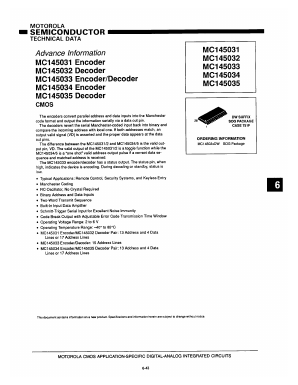 MC145031 Datasheet PDF Motorola => Freescale