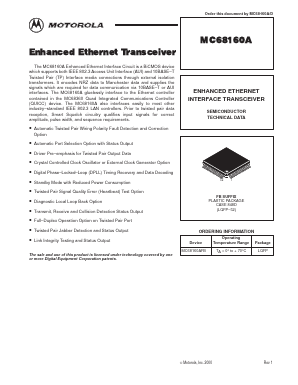 MC68160A Datasheet PDF Motorola => Freescale