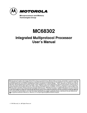 MC68302FC20 Datasheet PDF Motorola => Freescale