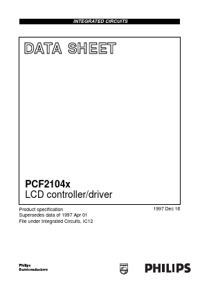 PCF2104CU/7 Datasheet PDF Motorola => Freescale