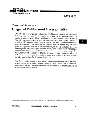 MC68302IFE16 Datasheet PDF Motorola => Freescale