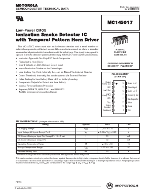 MC145017P Datasheet PDF Motorola => Freescale