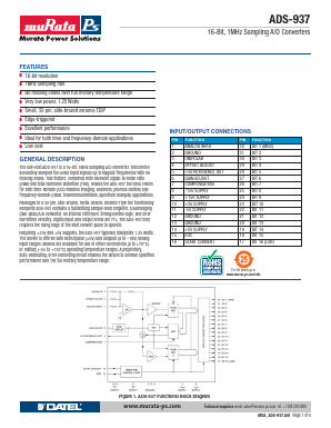 ADS-937 Datasheet PDF Murata Power Solutions