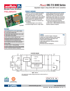 OKI-T3-W40N-C Datasheet PDF Murata Power Solutions