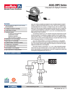 ACA5-20PC-10-AC1-RL Datasheet PDF Murata Power Solutions