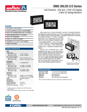 DMS-20LCD-2 Datasheet PDF Murata Power Solutions
