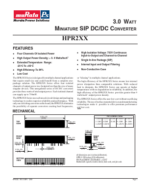 HPR2XX Datasheet PDF Murata Power Solutions