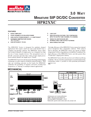 HPR2XXC Datasheet PDF Murata Power Solutions