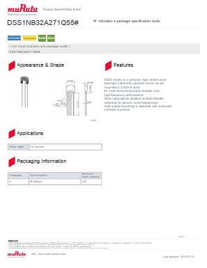DSS1NB32A271Q55 Datasheet PDF Murata Manufacturing