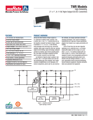 TWR-5/1000-15/200-D48A-C Datasheet PDF Murata Manufacturing
