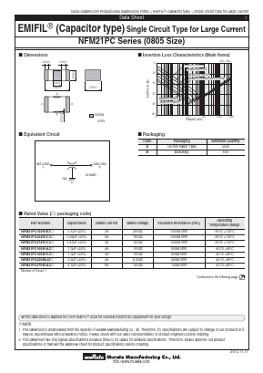 NFM21PC104R1E3D Datasheet PDF Murata Manufacturing