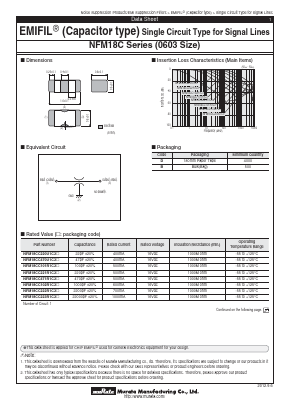 NFM18C Datasheet PDF Murata Manufacturing