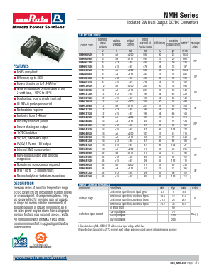 NMH2405DC Datasheet PDF Murata Manufacturing