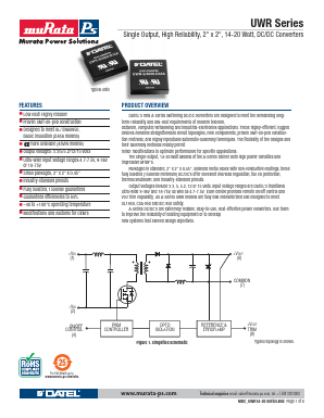 UWR-3.3/4250-D48A Datasheet PDF Murata Manufacturing