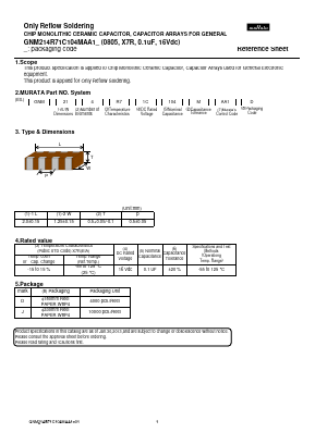 GNM214R71C104MAA1 Datasheet PDF Murata Manufacturing